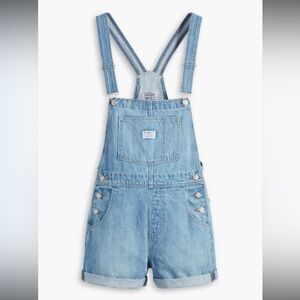 Levis Vintage Women’s Denim Shortalls Size S - Light Wash